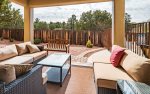Comfortable outdoor patio with BBQ grill
